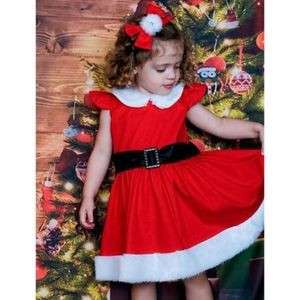 Girls Christmas Velvet Dress size 12-24 months